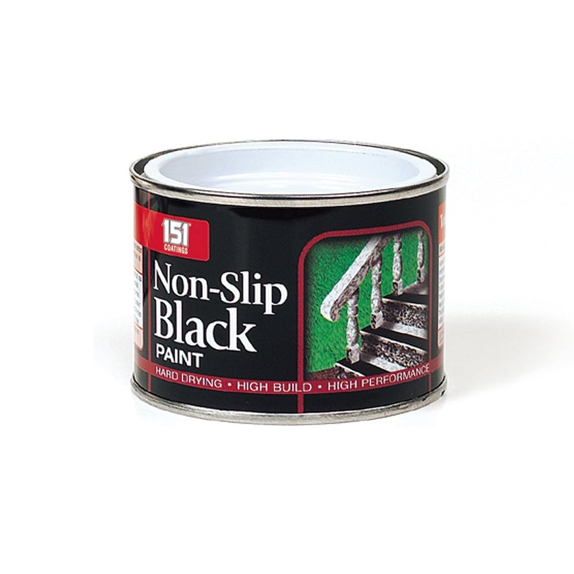 151 Non-Slip Paint Black 180ml DY016A | Hard Drying | High-Build | High-Performance | Paint for Steps-Stairs-Paths and Floors | For Interior and Exterior Use | For Metal Gates and Fences | Anti Slip Coating