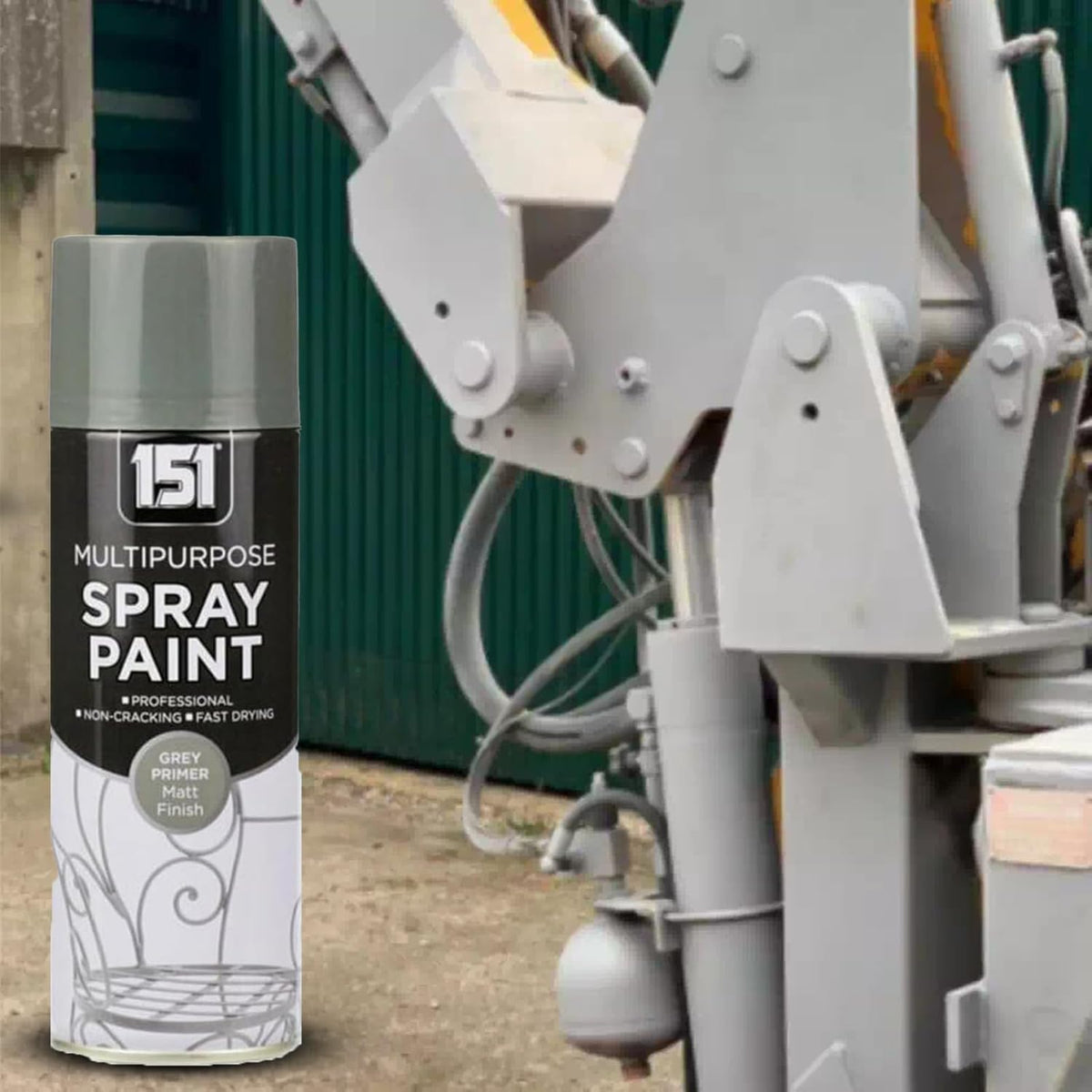 151 Multipurpose Spray Paint Grey Primer Matt Finish 400ml TAR031 | For DIY and Repairs | Professional | Fast Drying | Non-Cracking | Coat Anything Inside and Outside