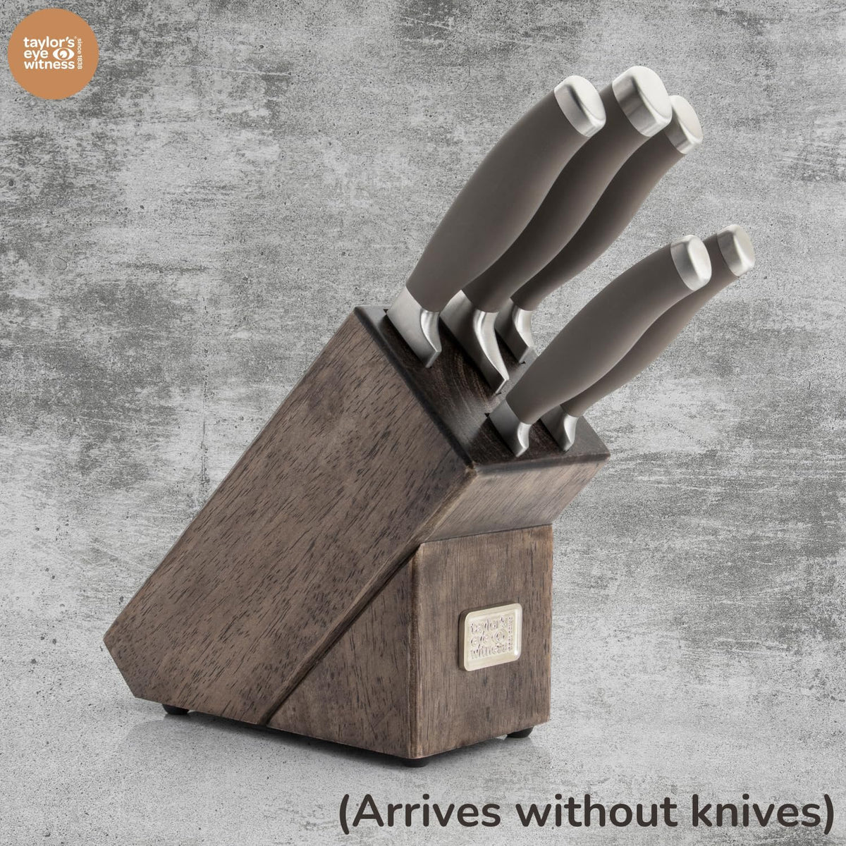 Taylors Eye Witness Syracuse 5 Slots Empty Wooden Knife Block Ash Black 8121
