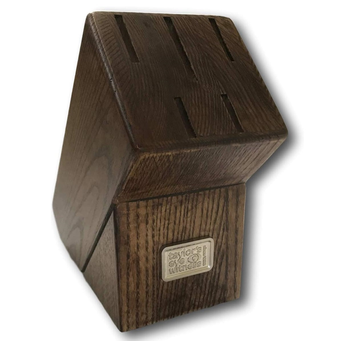 Taylors Eye Witness Syracuse 5 Slots Empty Wooden Knife Block Ash Black 8121