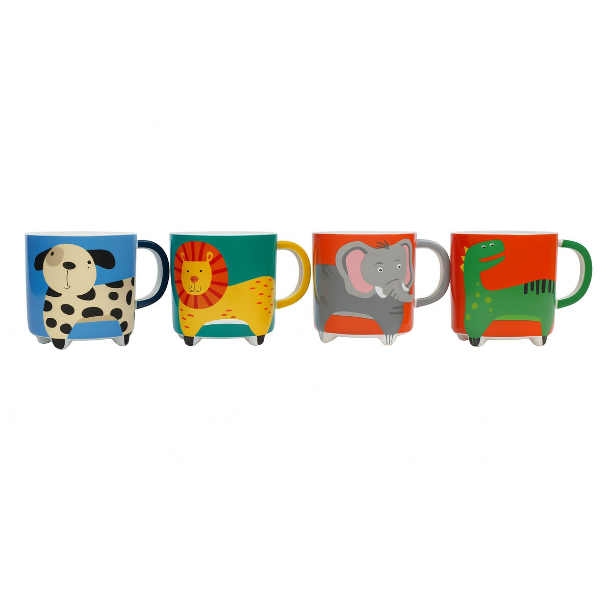 Kids Animal Print Stoneware Mug Assorted 330ml Pack of 1 Q97001380