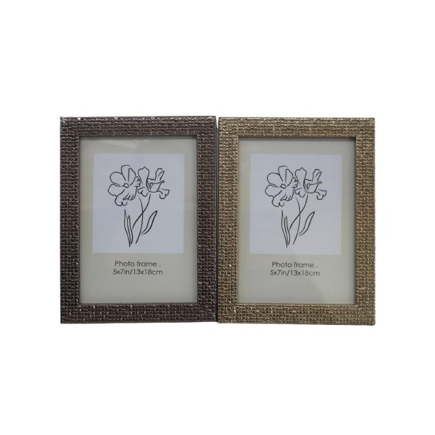 Textured Photo Frames Assorted Colours 5-Inch x 7-Inch Packs of 1 FL2200360 | Decorative Wall Display | Fits 13cm x 18cm Prints