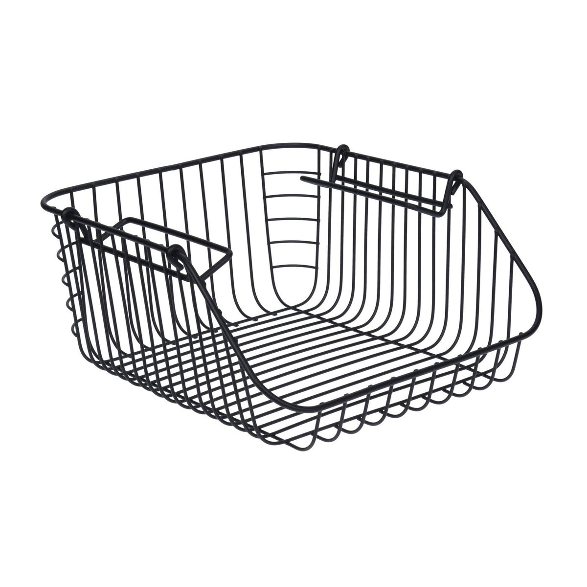 Excellent Houseware Multi-Purpose Storage Basket Black 29cm x 27cm x 21cm C80654440 | Pantry Organiser