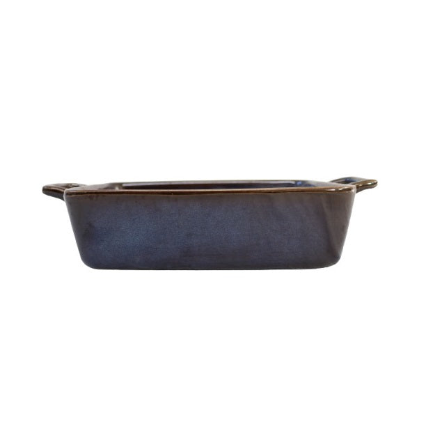 Ceramic Rectangular Baking Dish with Handles Assorted Colours 1750ml Q51200670 | Deep Oven-Safe Roasting Dish
