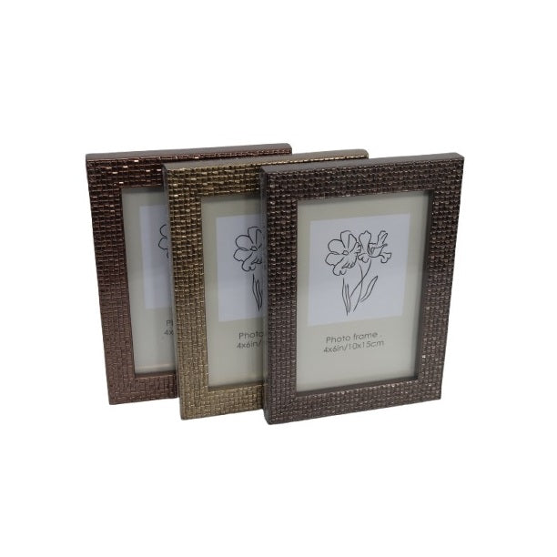 Textured Photo Frames Assorted Colours 4-Inch x 6-Inch Packs of 1 FL2200350 | Decorative Wall Display | Fits 10cm x 15cm Prints