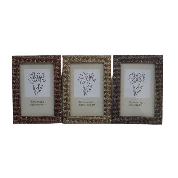 Textured Photo Frames Assorted Colours 4-Inch x 6-Inch Packs of 1 FL2200350 | Decorative Wall Display | Fits 10cm x 15cm Prints