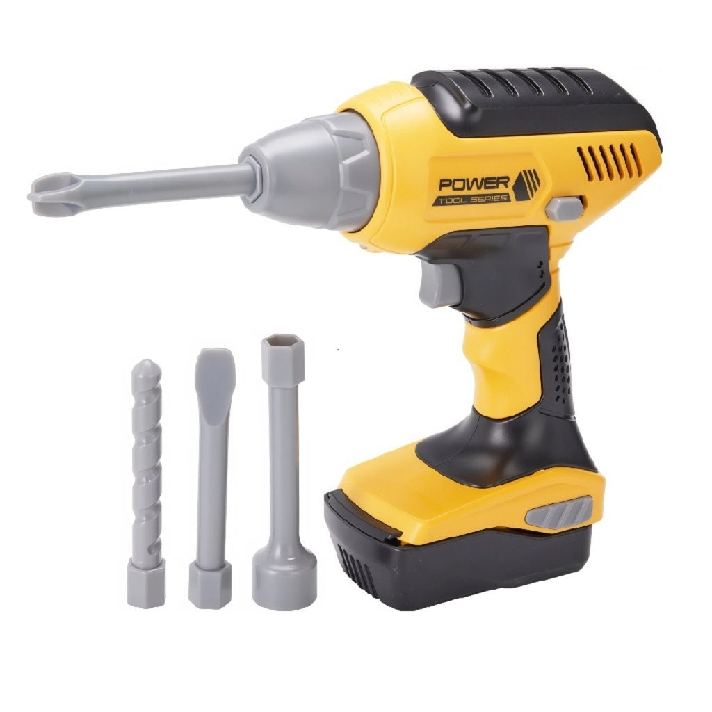 Kids Electric Screwdriver Yellow 15.5cm x 6cm x 17cm S34495710 | Suitable for Age 3 Plus | Removable Battery Module