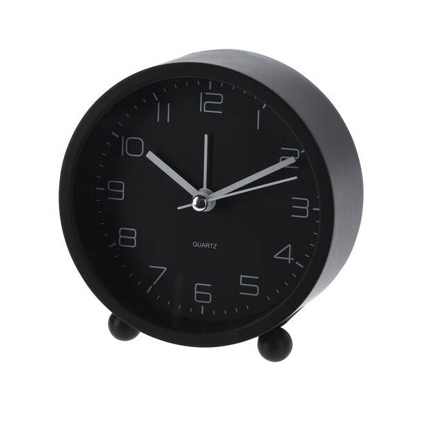 H and S Collection Wekker Alarm Clock Alarm Clock Assorted Colours 95mm x 40mm HZ1601340 | Silent Non-Ticking Bedside Table Clock | Easy-Read Number Dial | Compact and Stylish