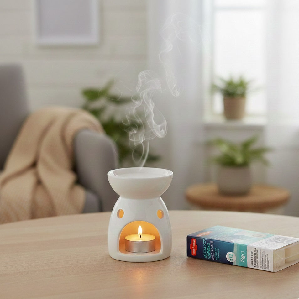 OTL Treat and Ease Eucalyptus Vapour Wax Melts White 72g Pack of 12 324628 | Soothes and Open Airways