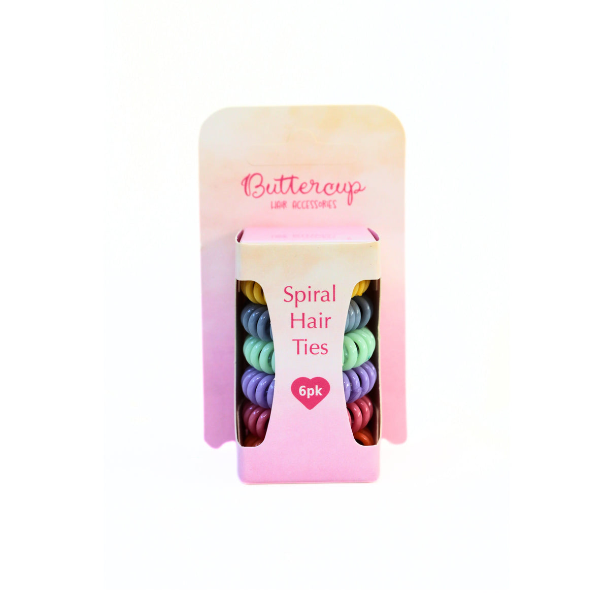 OTL Coloured Spiral Hair Ties Assorted Small Pack of 6 324125