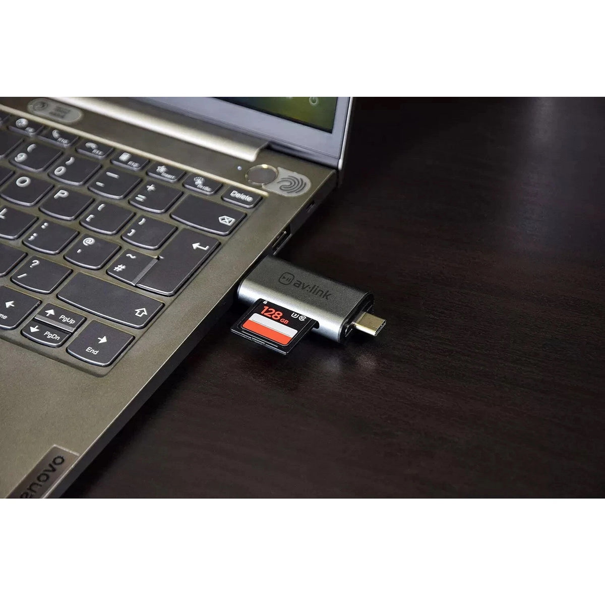 AV Link USB3.0 Memory Card Reader Grey 500.110UK | Includes SD and MicroSD Slots