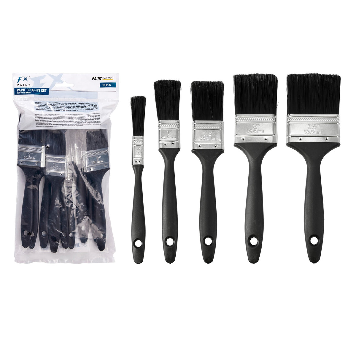 Fx Paint Paint Brush Black Pack of 10 C22961110