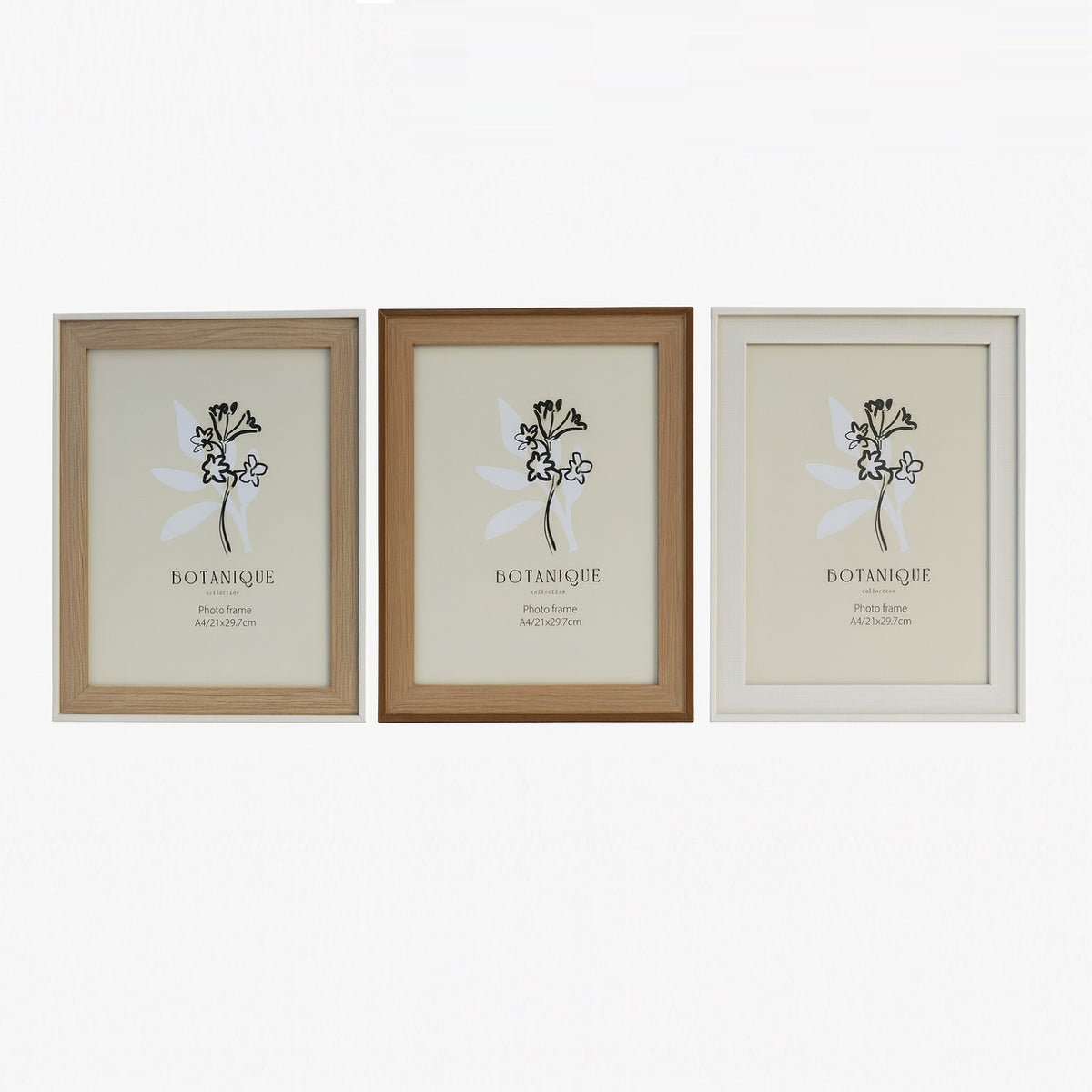 BOTANIQUE Medium Density Fibreboard Photo Frame Assorted A4 21cm x 29.7cm Pack of 1 FL2200410