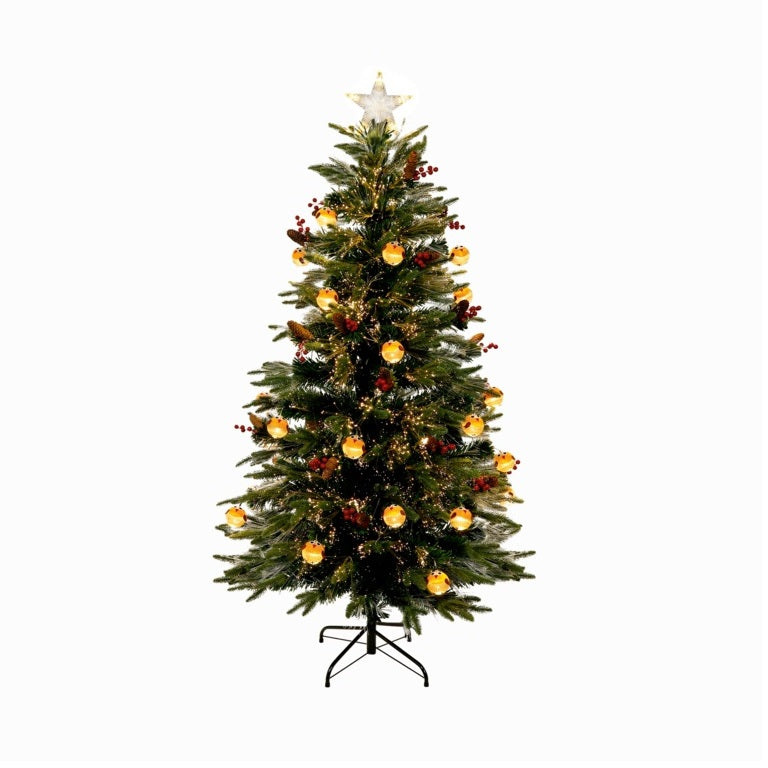 Premier The Tree Company Robin Fibre Optic Tree Warm White 1.5Mtr 85cm x 24cm x 24cm FT257307 | Indoor Use Only | Multi-Action LEDs | SELV-Self Extra Low Voltage