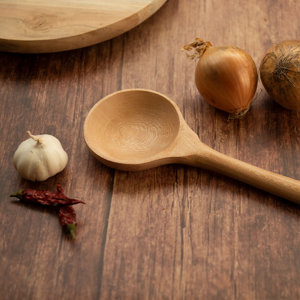 Durane Heavy Wooden Ladle Natural 40cm 10100