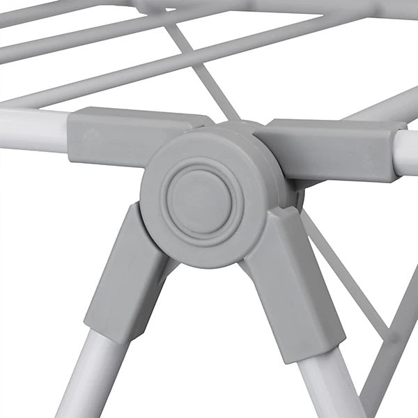 JVL Winged Airer Space White H94cm x W137 x D59cm 11-065 | 13 Meters of Drying Space | Easy Locking System | Lightweight and Easy to Move | Folds Flat for Convenient Storage | For Use in Indoor or Outdoor Use