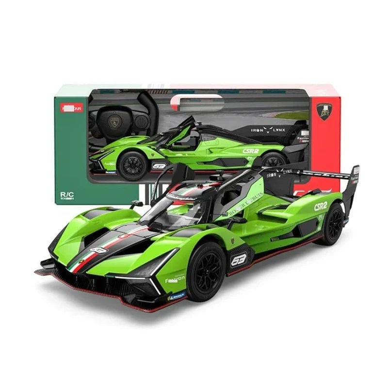 Rastar Lamborghini SC63 LMDH Remote Control Car Green TY-2914 | High-Detail Racing RC Model | Toy for Kids and Collectors | Multi-function Radio Control