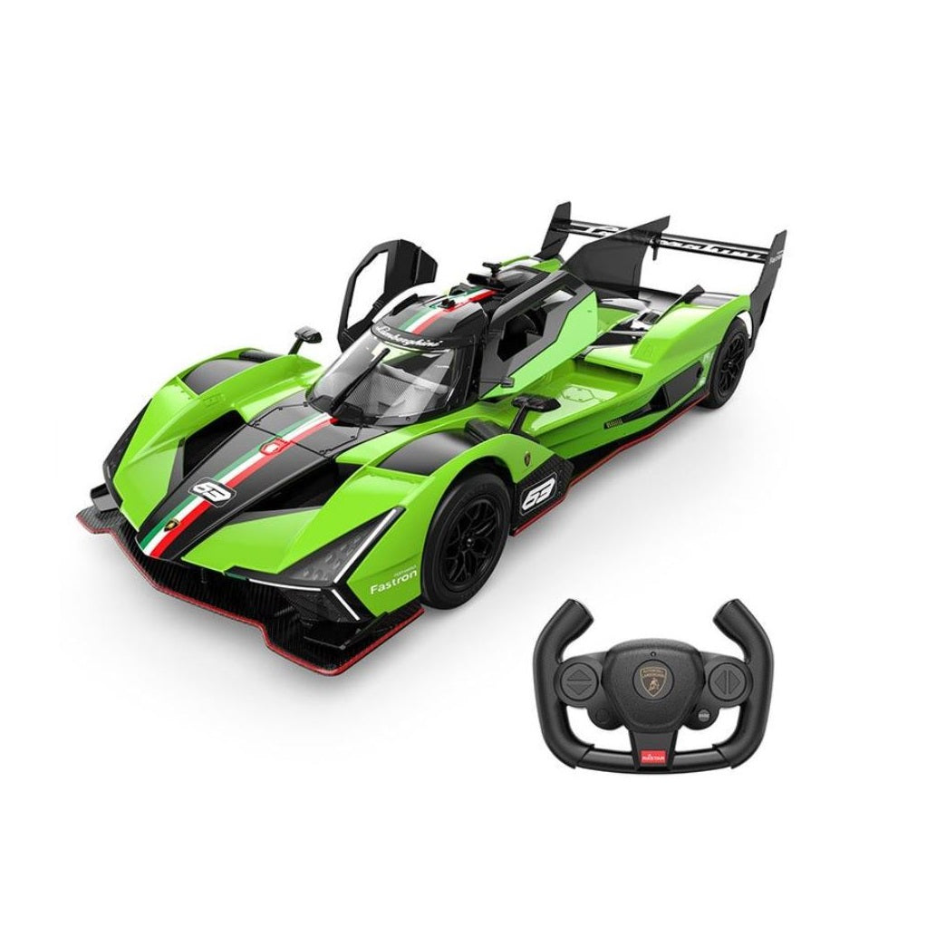 Rastar Lamborghini SC63 LMDH Remote Control Car Green TY-2914 | High-Detail Racing RC Model | Toy for Kids and Collectors | Multi-function Radio Control