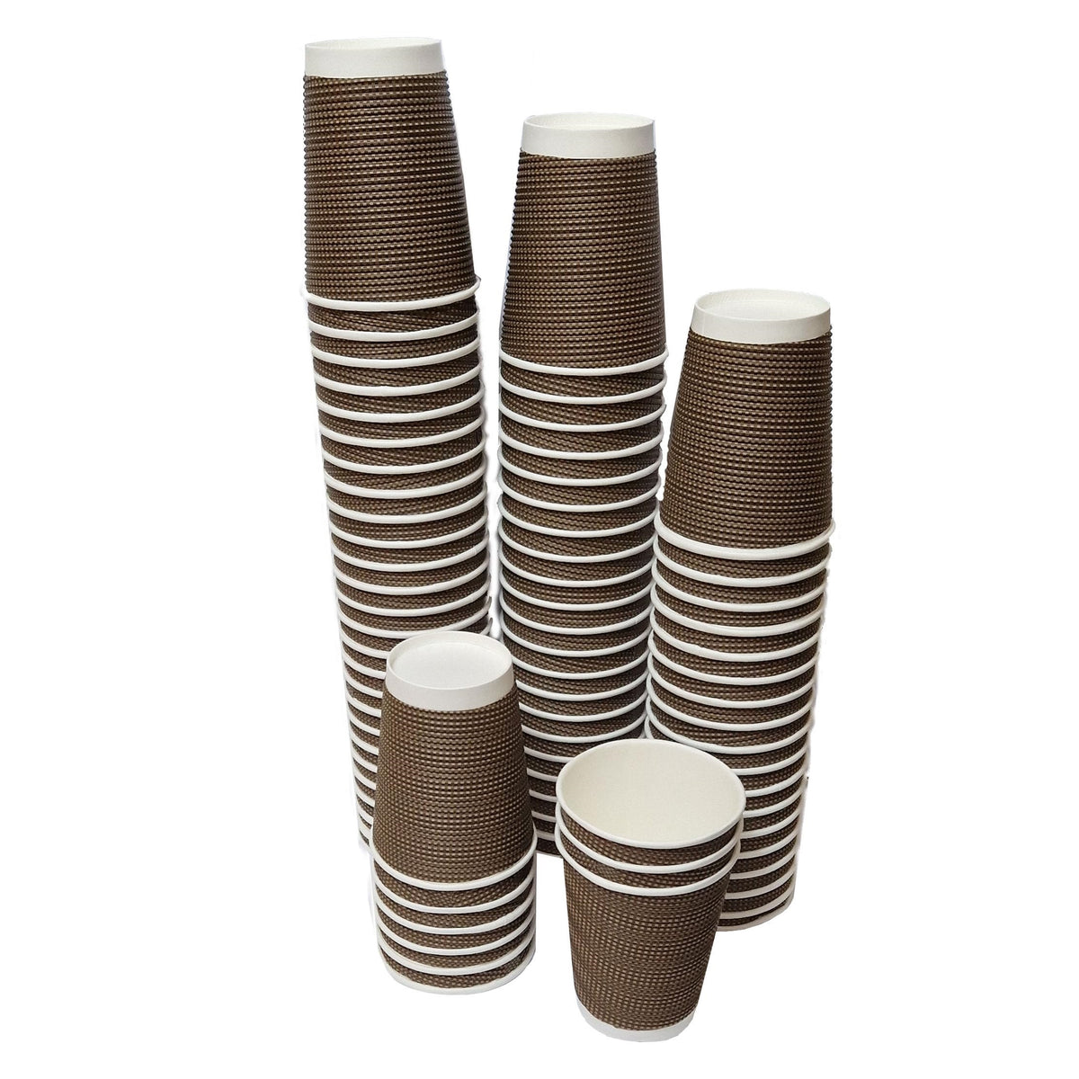 EcoWise Dotted Hot Kraft Cups Brown 340ml Pack of 25 EC-1024 | Natural and Recyclable | Insulated Paper Coffee Cups | For Tea-Latte and Hot Drinks | Made from Sustainable Sources