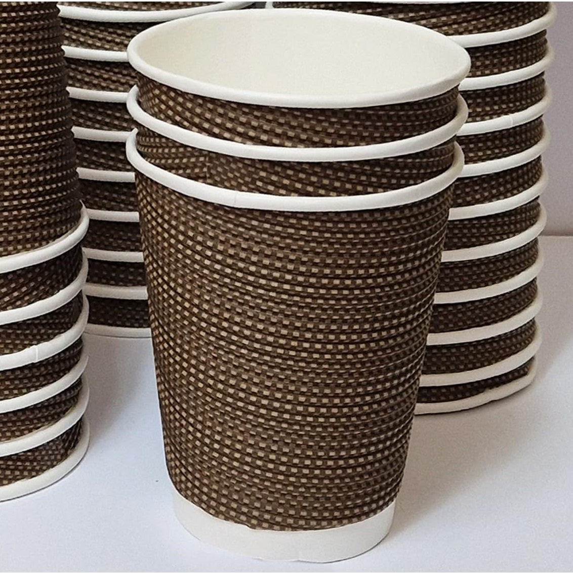 EcoWise Dotted Hot Kraft Cups Brown 340ml Pack of 25 EC-1024 | Natural and Recyclable | Insulated Paper Coffee Cups | For Tea-Latte and Hot Drinks | Made from Sustainable Sources