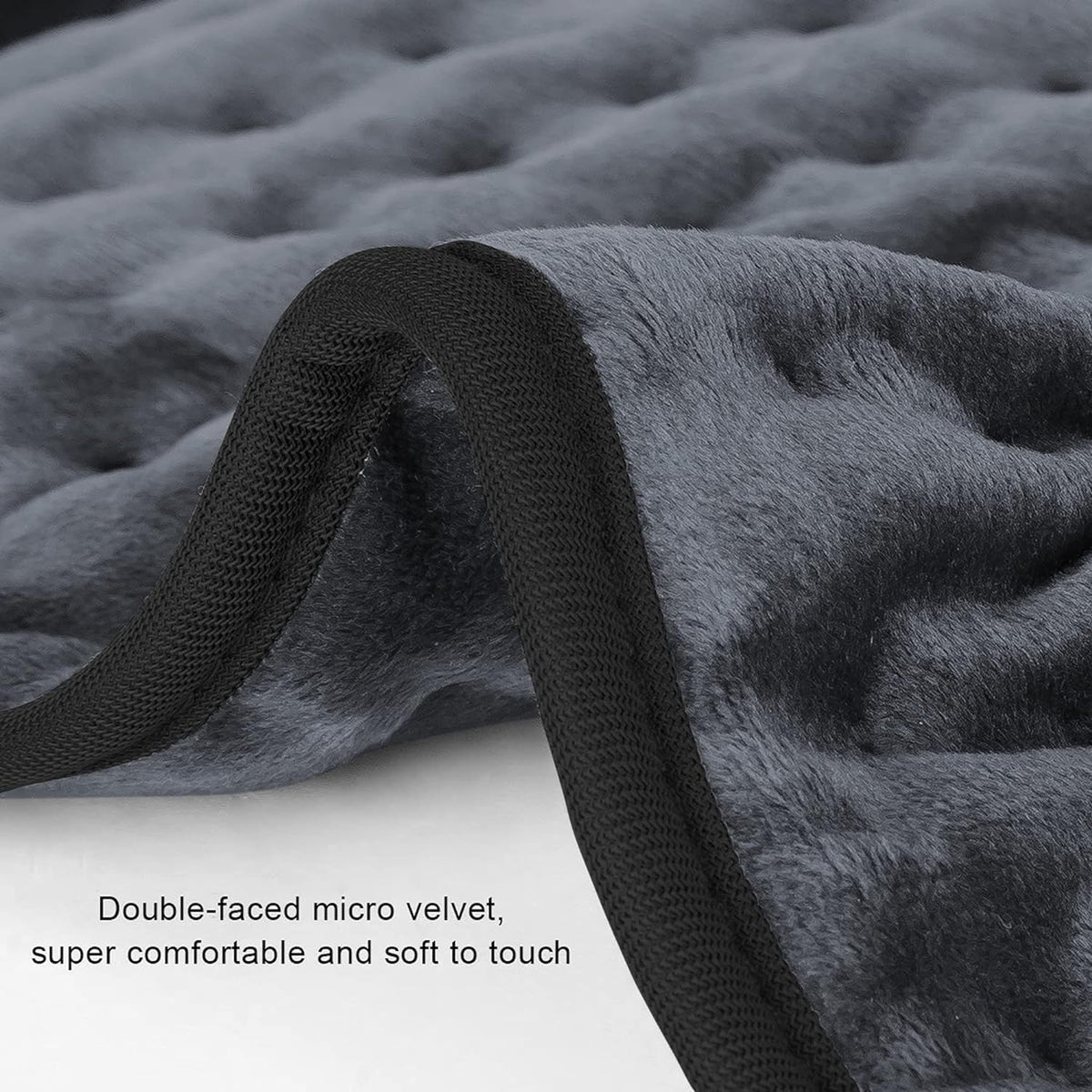 Elpine Electric Heat Pad Grey 450mm Ã— 350mm 31524C | 3 Heat Settings | Soft Cushioned MicroPlush | Helps Pain Relief and Muscle Aches | For Sore Muscles in Back- Neck-Shoulders and Legs | Skin-Friendly | Stay Calm and Relaxed with Targeted Heat Therapy