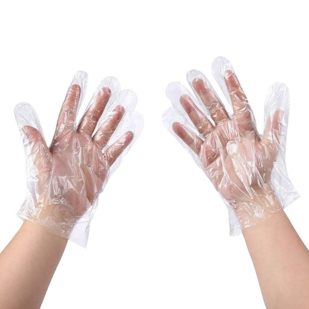 DID Disposable Gloves Clear Pack of 100 HH2676 | Lightweight | Gloves for Cleaning-Catering-Hair Dyeing-Fuel Stations and Food Handling