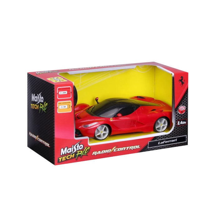 Maisto Tec LaFerrari Radio Car Red M81530 | High-speed Remote Control Car | Pistol Grip Controller | Durable Battery-powered Design | 2.4GHz Multi-car Racing | Pistol Grip Controller
