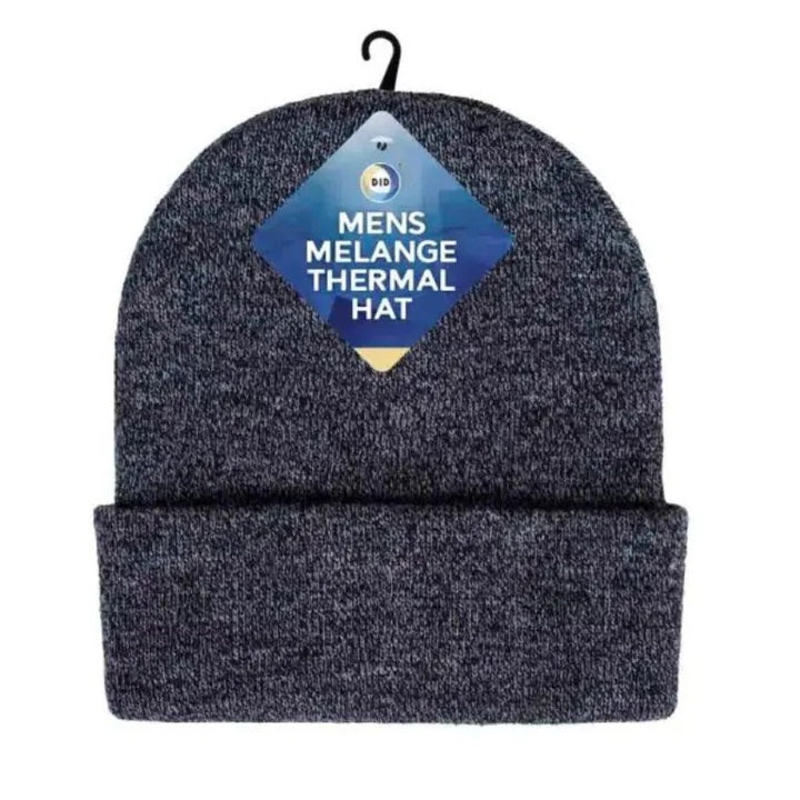 DID Mens Melange Thermal Hat Assorted Colours Pack of 1 OD4268 | 100 Percent Acrylic