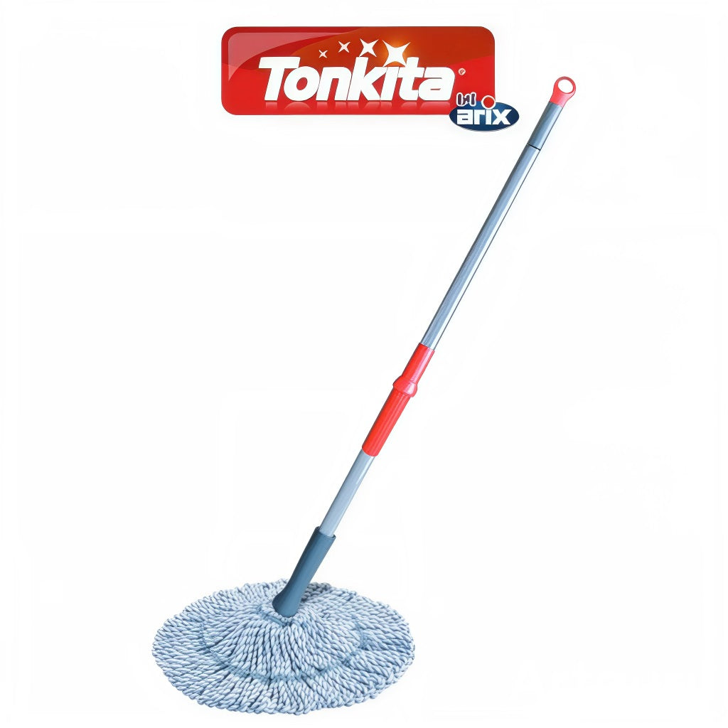 Tonkita Microfibre Wring Mop Multicolour XL TK782 | Built in Wringing System | Ultra-Cleaning Microfibres | Non-Scratch Buffer