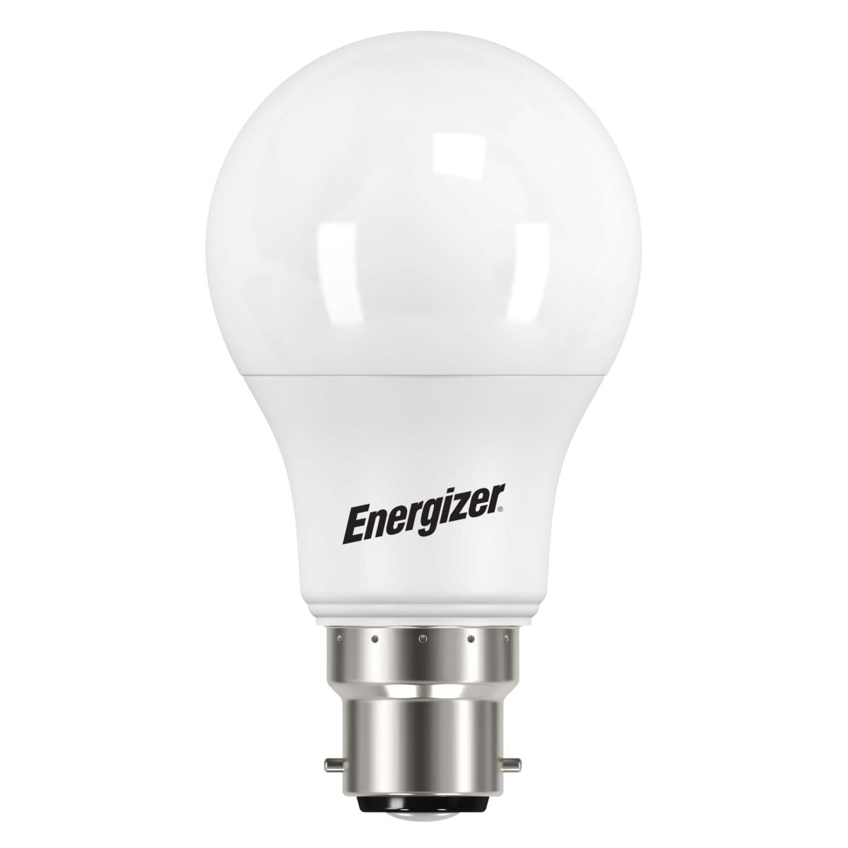 Energizer GLS BC-B22 LED Light Bulb White 101mm x 60mm S8121 | 8.5W | 60W Replacement | 2700K Warm White | 806 Lumens | 25-Year Lifespan | Non-Dimmable | 25000Hr Lifespan | Mercury Free | Energy Rating F | CRI-80