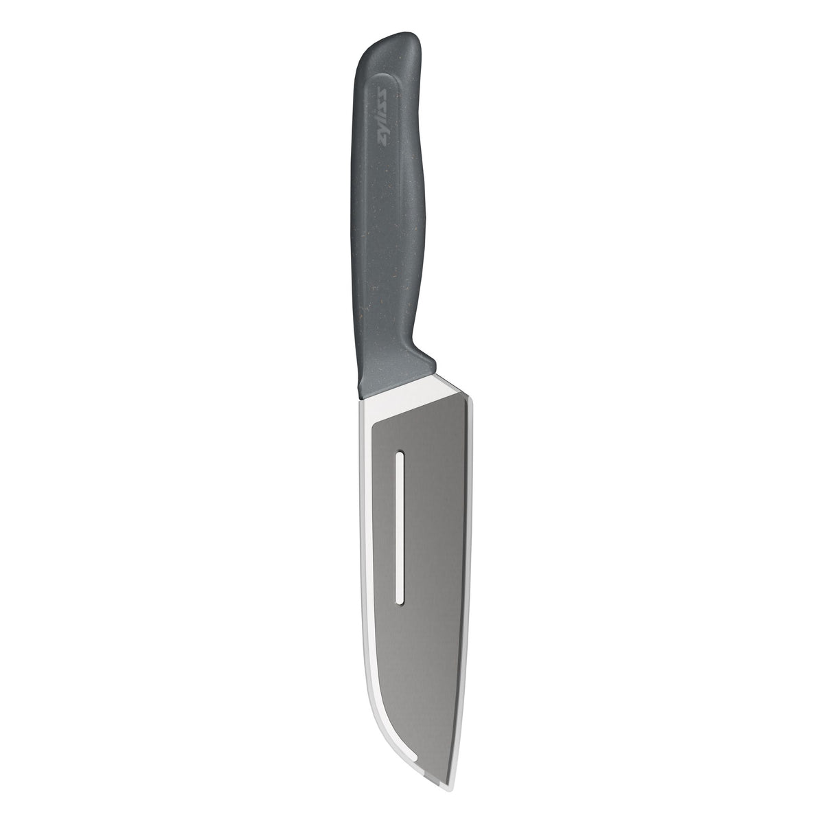 Zyliss Serrated Santoku Knife Grey 150mm E920292 | Blade Guard Included | German Stainless Steel
