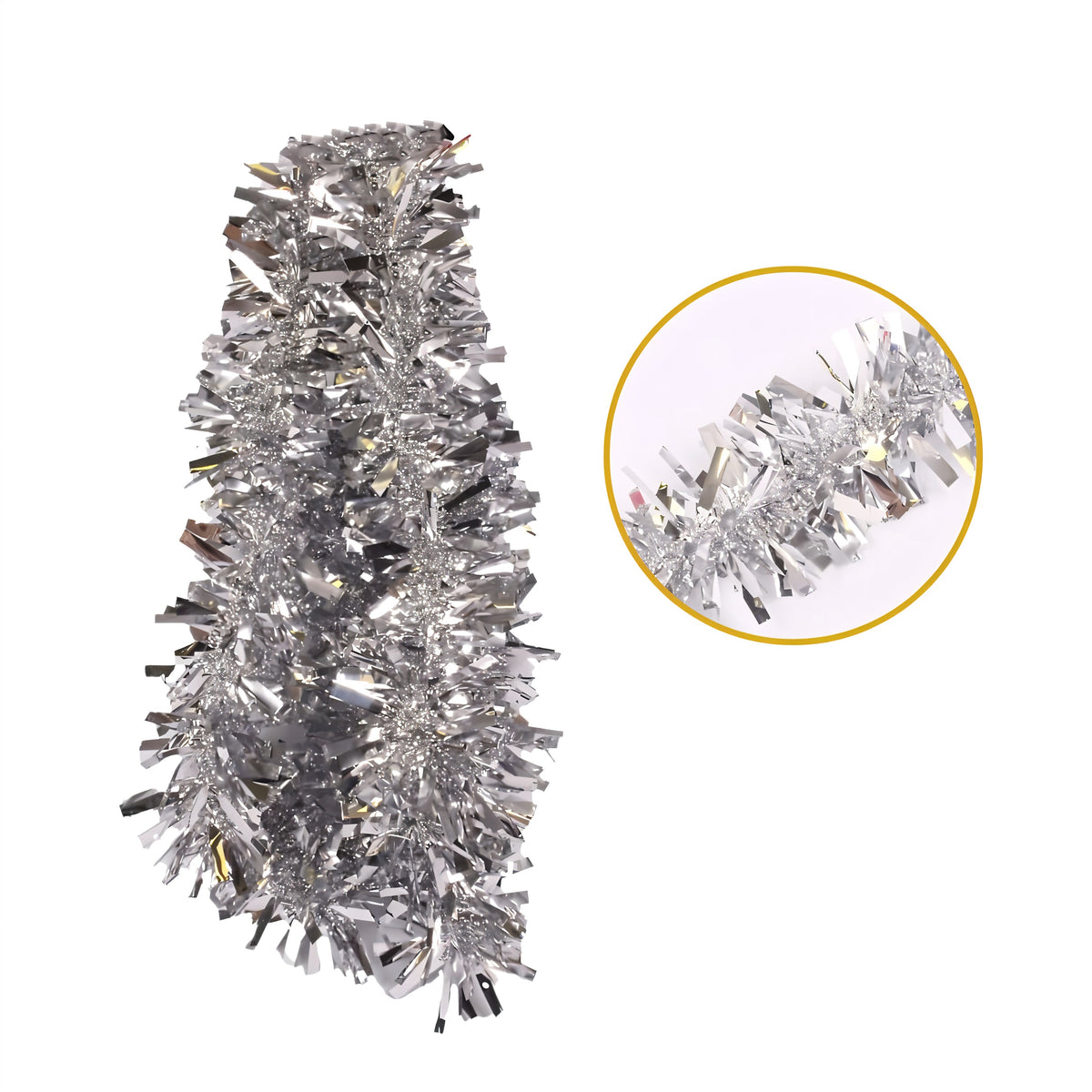 Tallon Xmas Chunky Tinsel Silver 2Mtr X9787A