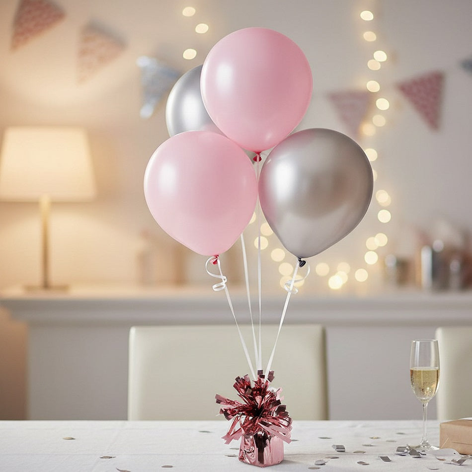 Apac Foil Balloon Weight with Tag Light Pink BW1013