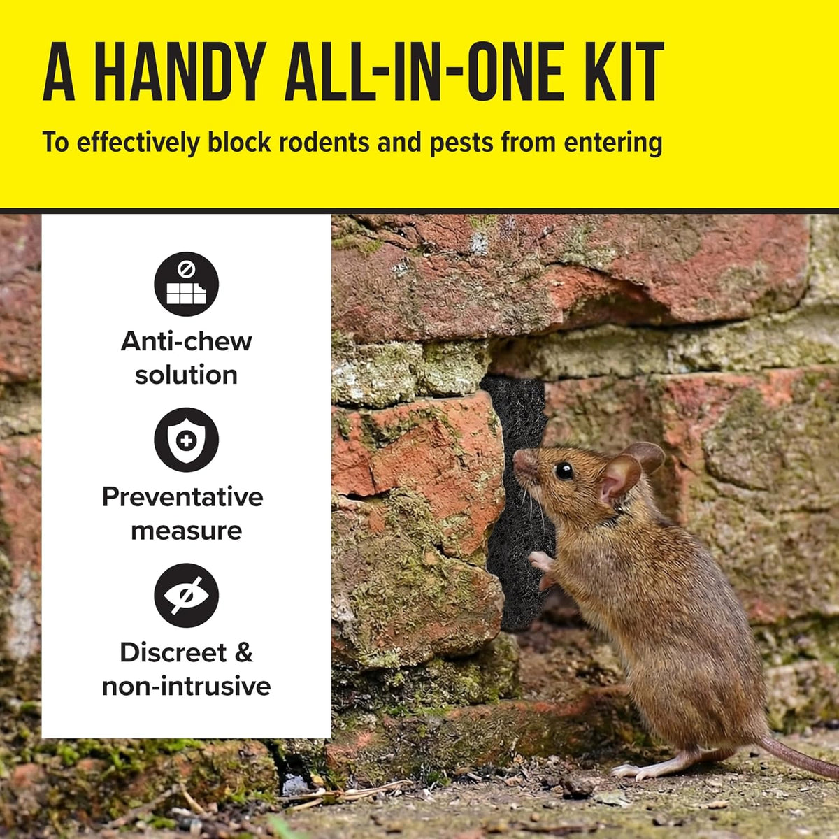 The Big Cheese Wire Wool Rodent Blocker Kit Assorted Pack of 8 STV250 | 8 Ready-to-use Rust Resistant Rolls | Can be Used in Plug Holes-Cracks and Gaps | Powerful Peppermint Oil Deterrent | Handy Tamper to Tightly Plug Holes and Entry Points | Prevent