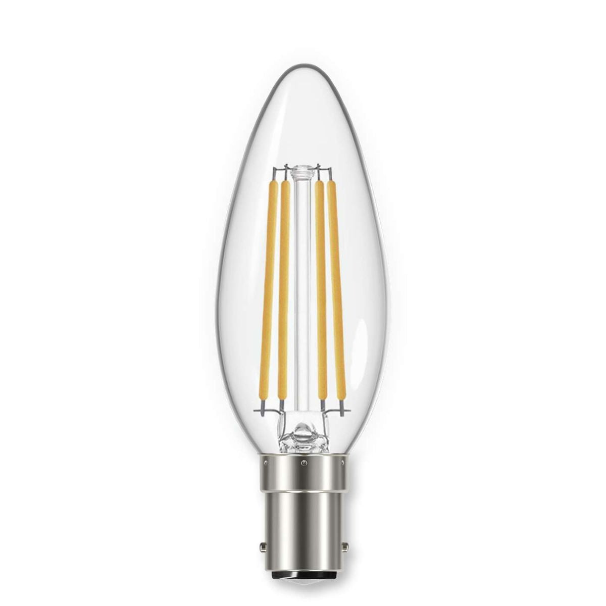 Energizer Filament LED Candle B15 4000K Cool White 5W S30650 | Dimmable | 550 Lumens in a Sphere | 15 Year Life Span | 40 Watt Replacement