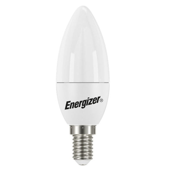 Energizer E14 LED Candle 6500K Daylight 7.3W S17365 | 60 Watt Replacement | 806 Lumens in a Sphere | 15000 Hour Lifespan