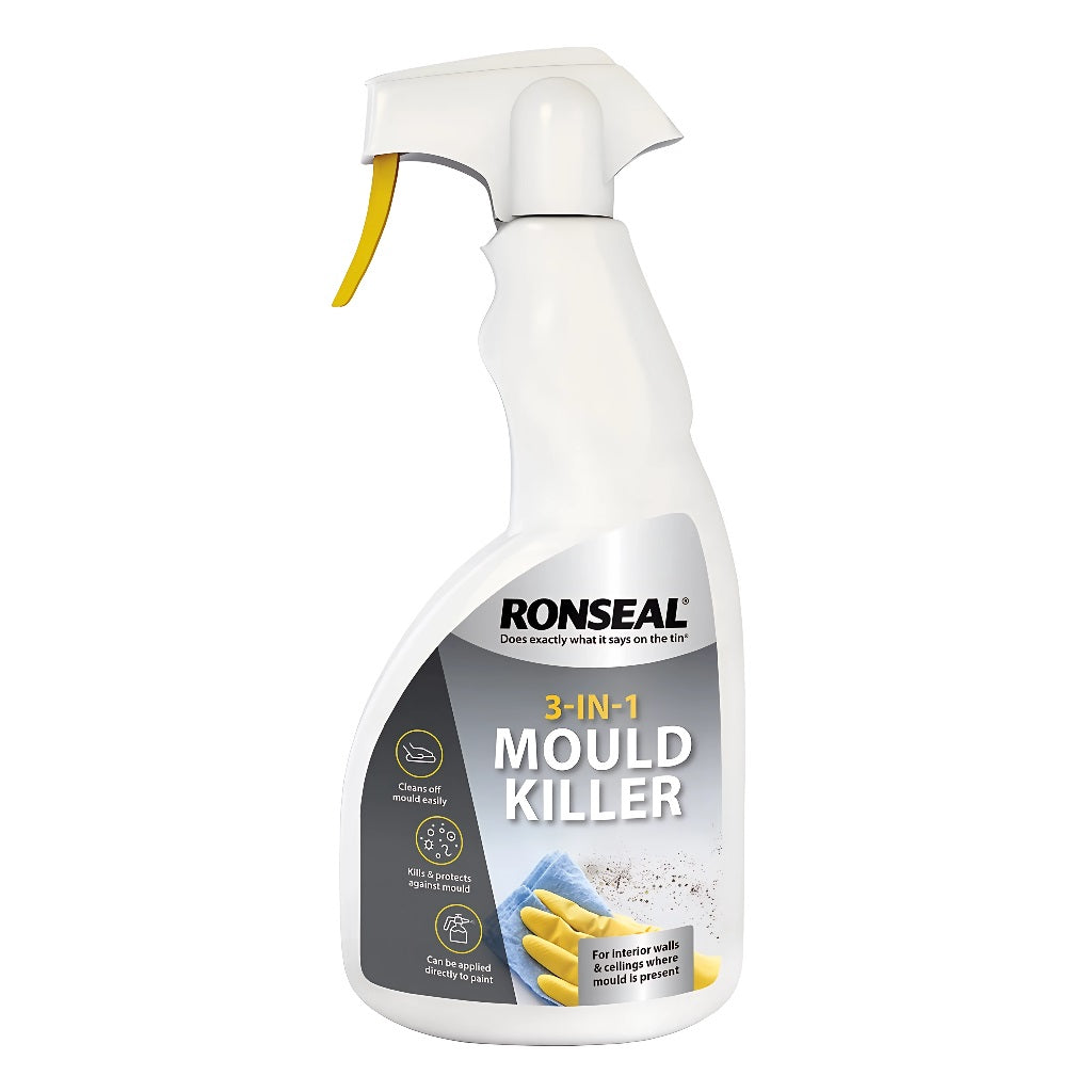 Ronseal 3-in-1 Mould Killer Trigger Spray 500ml 36962 | Cleans off Mould Easily | Kills and Protects against Mould | Can be Applied Directly to Paint | For Interior Walls and Ceilings Where Mould is Present