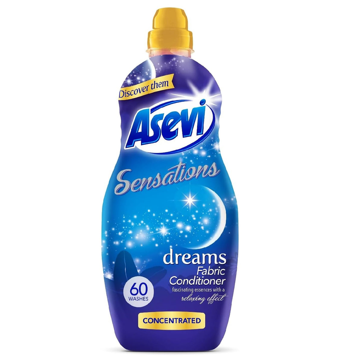 Asevi Sensations Dreams Fabric Conditioner Blue 1320ml HOASE024 | 60 Washes | Concentrated | Fascinating Essences with a Relaxing Effect