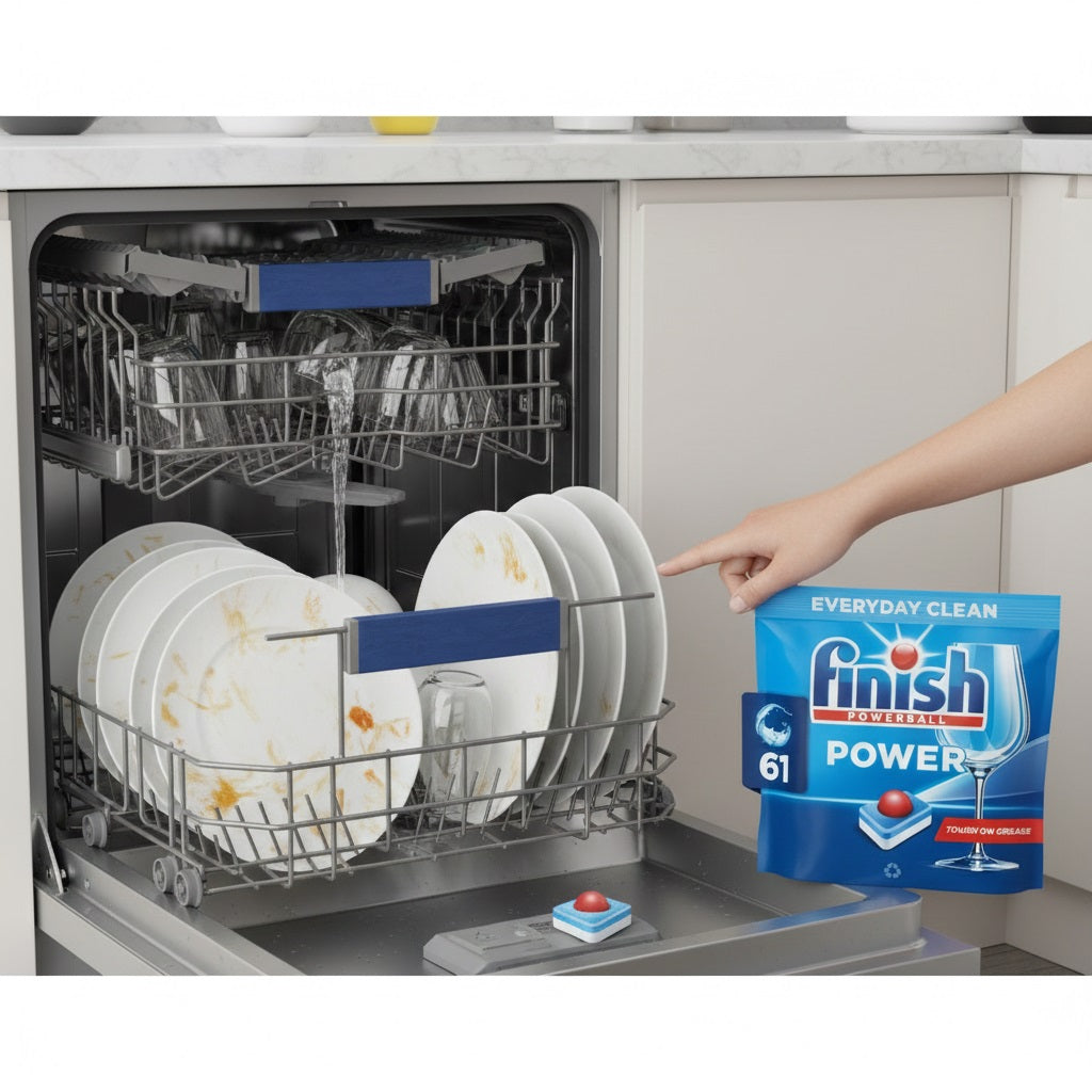 Finish Power All in 1 Dishwasher Tablets Multicolour Pack of 61 976g HOFIN1053 | Tough on Grease