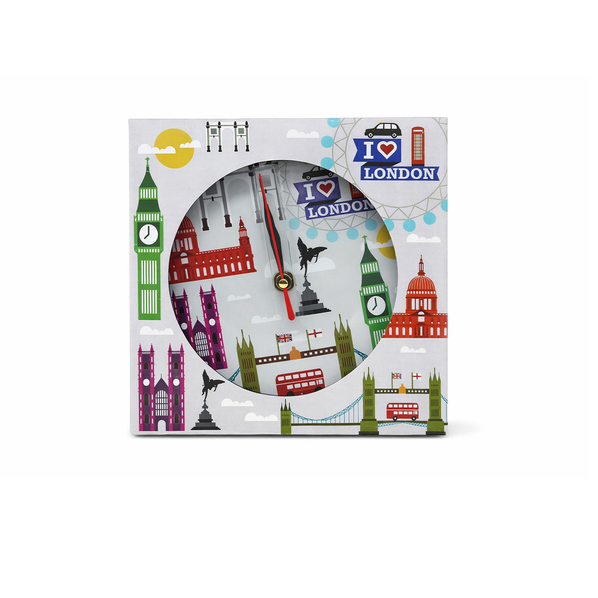 London Modern Round Clock Glass KKC09B