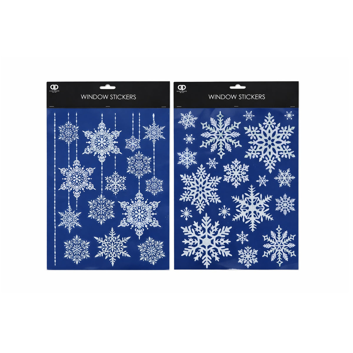 Davies Products White Snowflake Window Stickers Assorted Pack of 1 56226