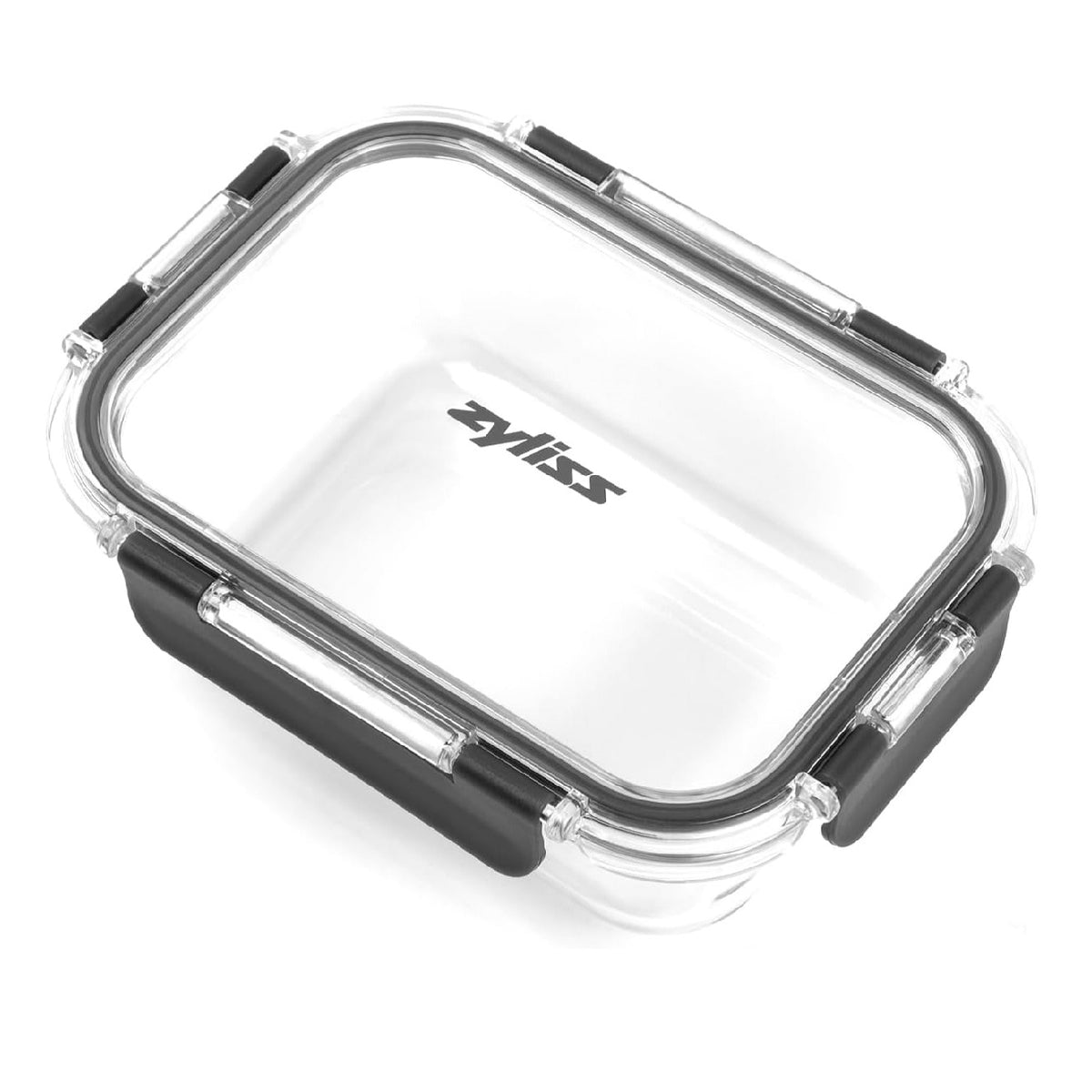 Zyliss Glass Container Clear and Black 0.64Ltr 18.5cmx 14cm x 6cm E981064