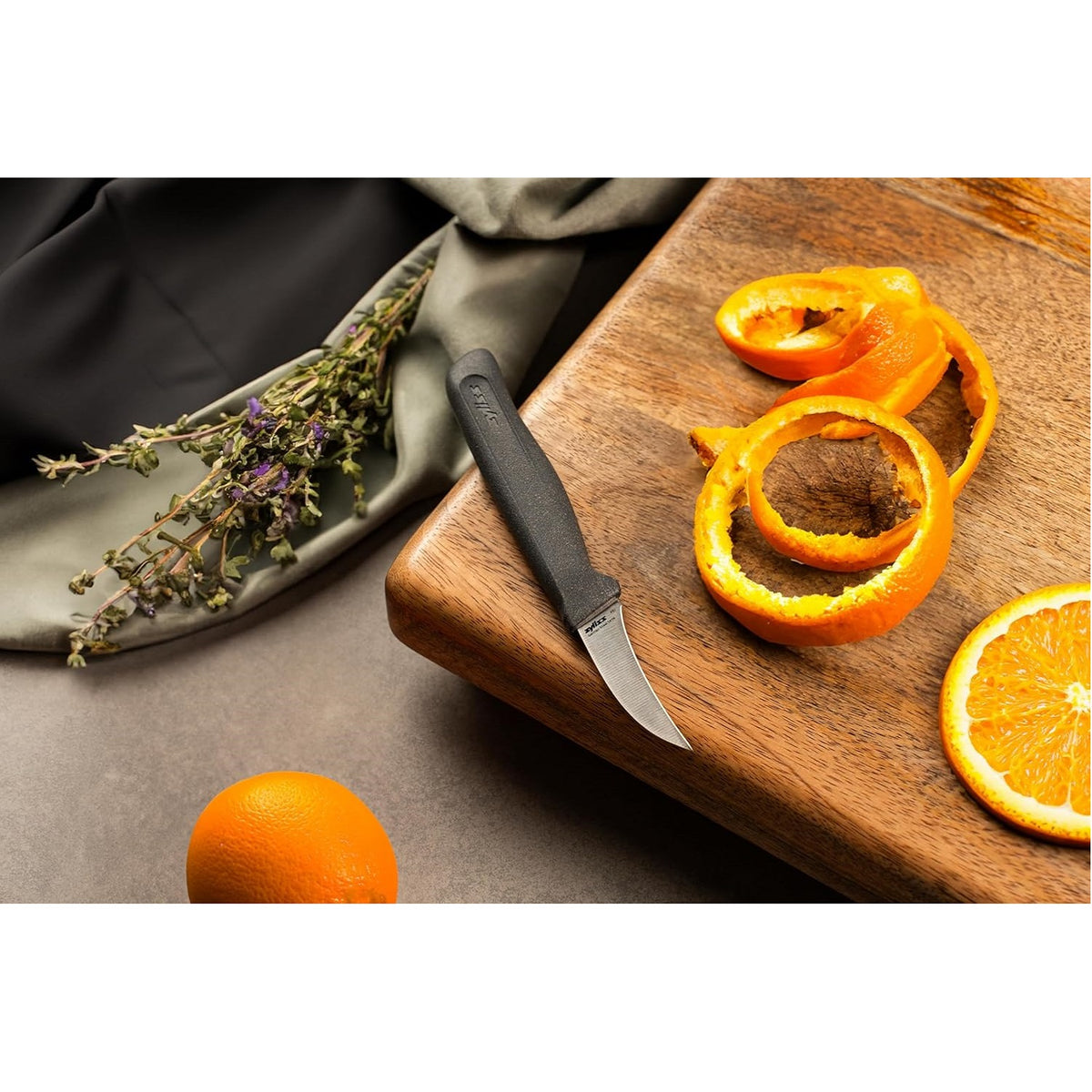 Zyliss Peeling Knife Grey 6cm H170mm x W20mm x D10mm E920284 | Blade Guard | German Stainless Steel | Eco Handle