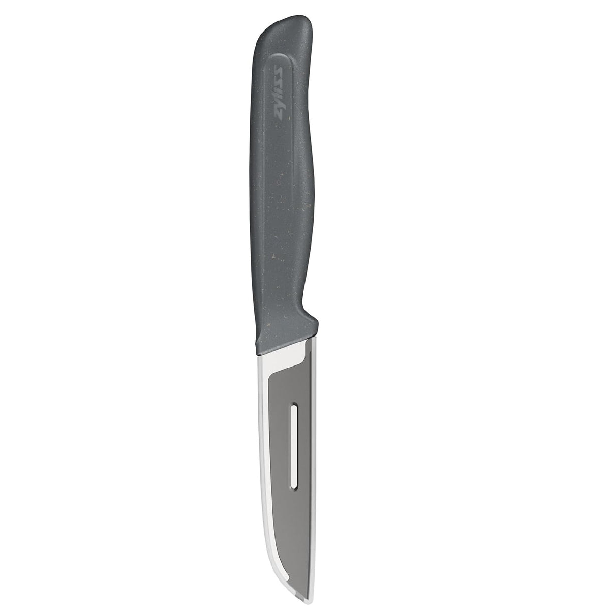 Zyliss Vegetable Knife Grey 90mm H202mm x W23mm x D11mm E920287 | Blade Guard Included | German Stainless Steel | Eco Handle