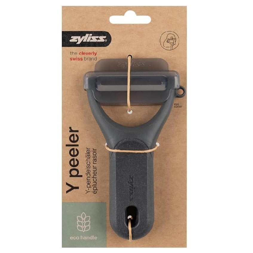 Zyliss Y Shaped Peeler Grey H142mm x W81mm x D20mm E950048 | Eye Cutter | Eco Handle