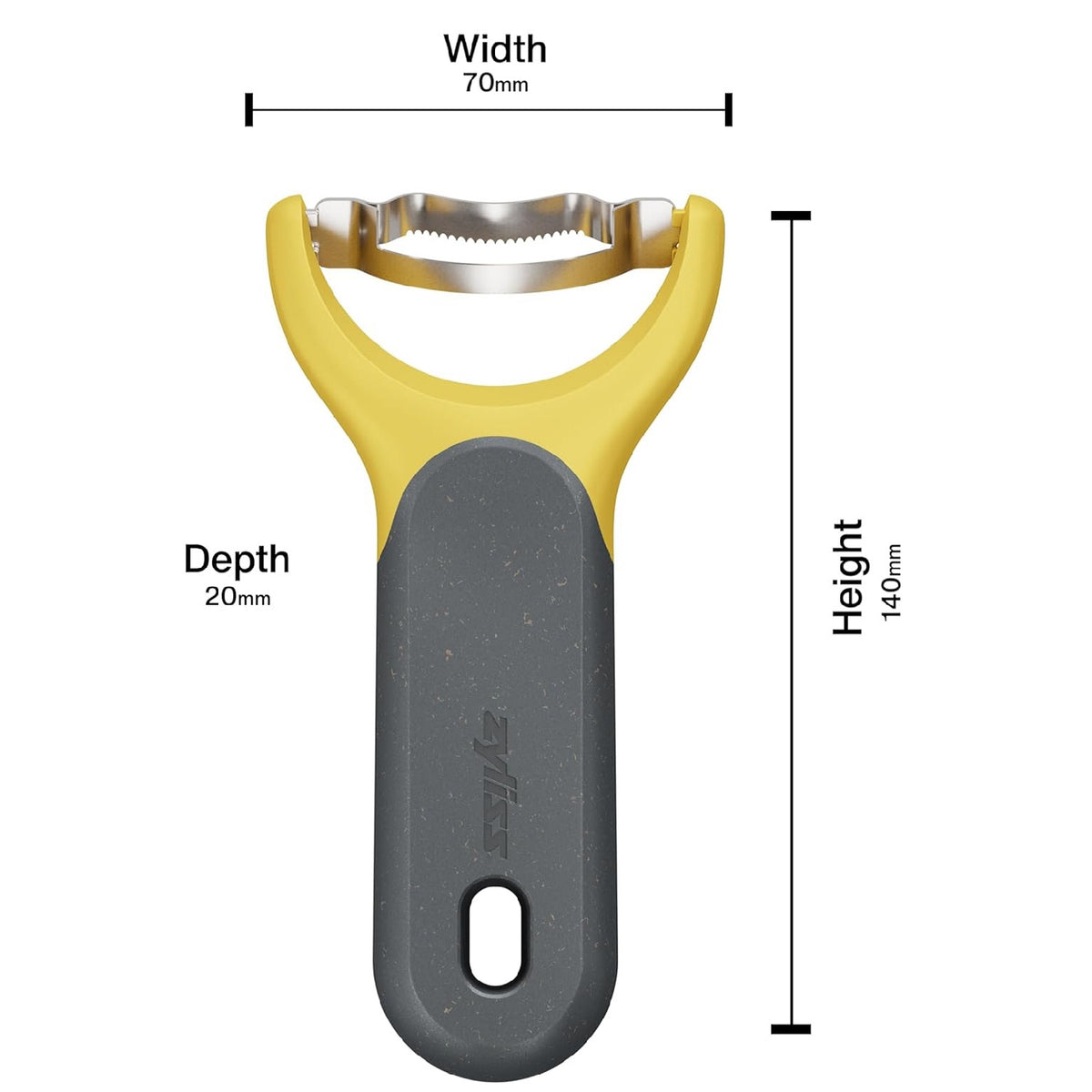 Zyliss Corn Stripper Grey and Yellow H140mm x W70mm x D20mm E950052
