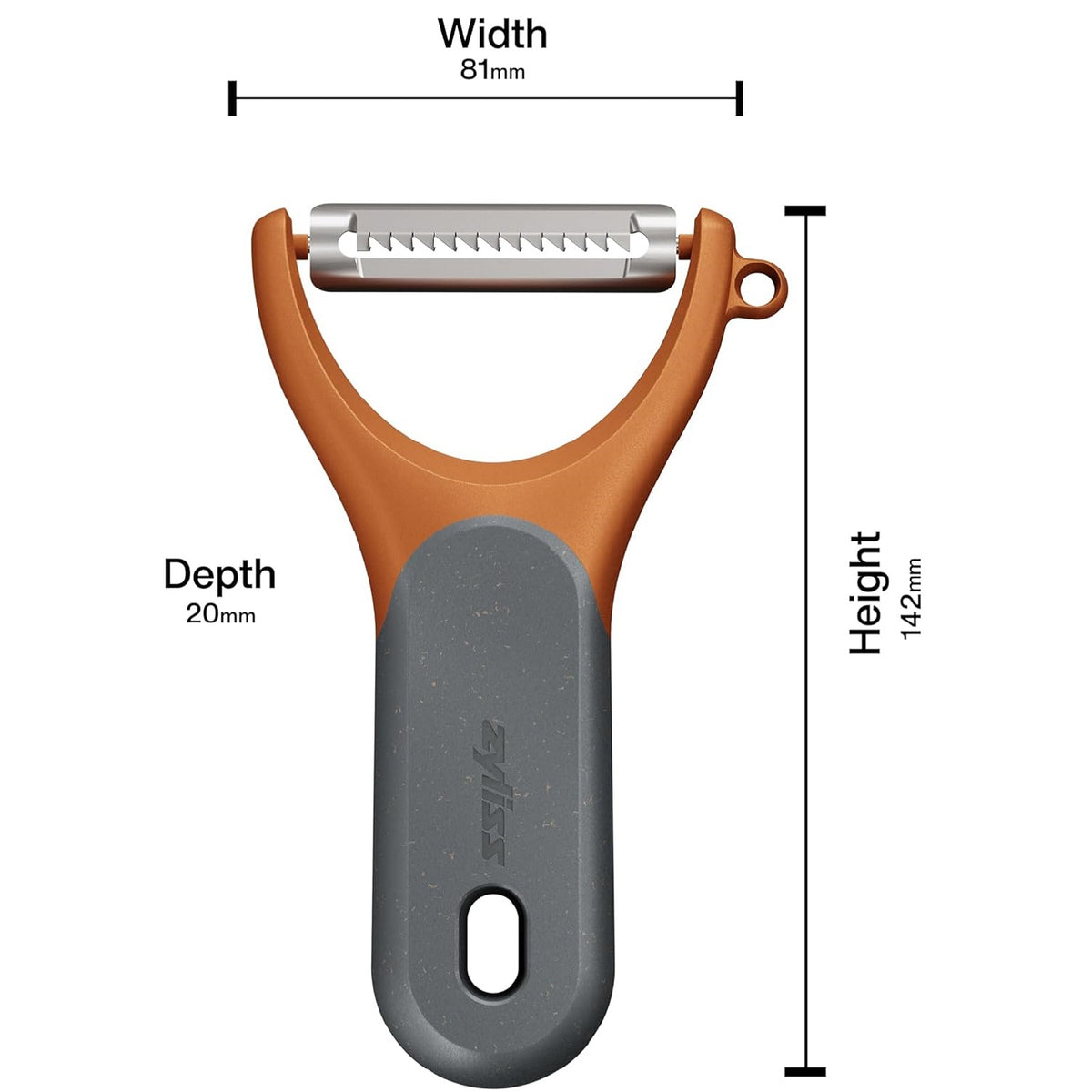 Zyliss Julienne Y Peeler Assorted H142mm x W81mm x D20mm E950050 | Eco Handle | Creates Juilenne Strips Easily and Quickly