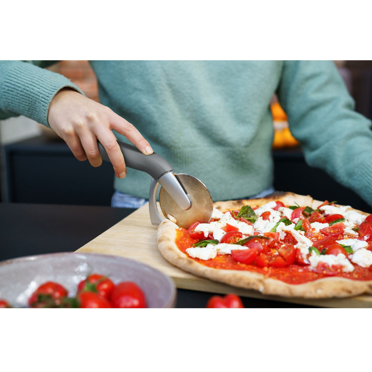 Zylss Pizza Cutter Grey H134mm x W37mm x D28mm E910071 | Eco Handle