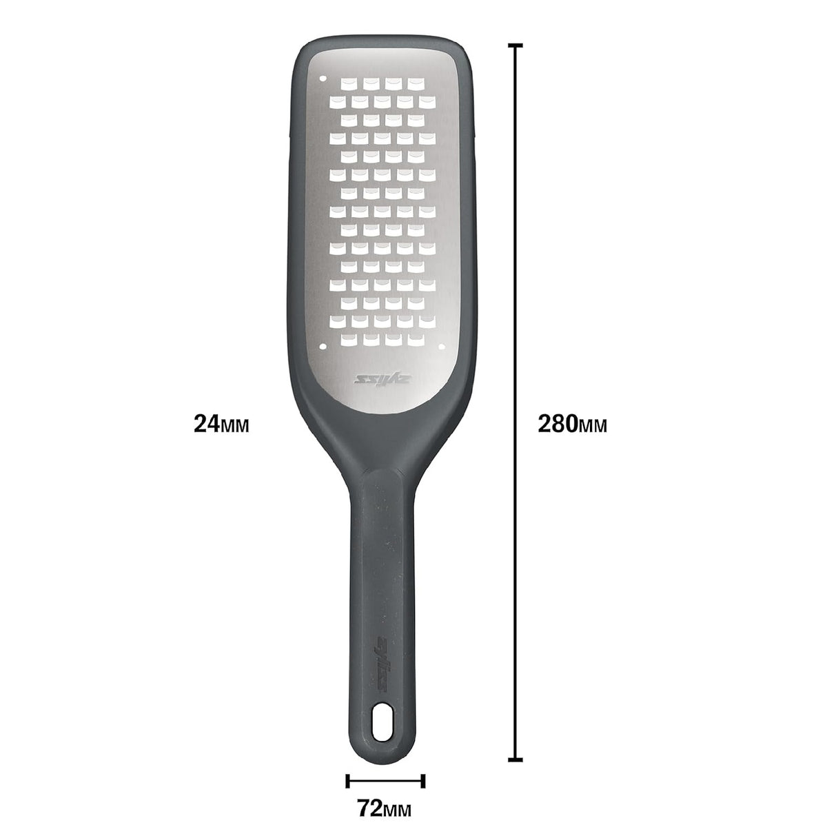 Zyliss Coarse Grater Beluga Grey 280mm x 72mm x 24mm E900064 | Eco Handle