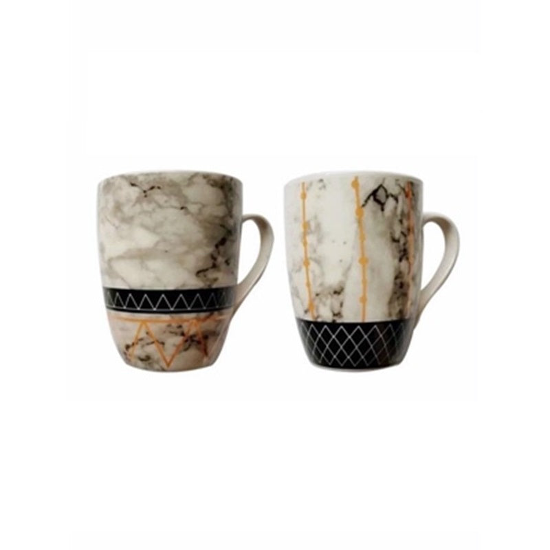 Adorn Marble Design Ceramic Mug Assorted Colour 8cm x 10.3cm Pack of 1 DK085 | Modern Tea and Coffee Cups | Perfect Gift for Coffee Lovers